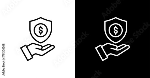 Shield White Icon Set Design