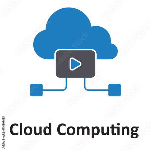 Cloud computing Icon which can easily modify or editCloud computing Icon which can easily modify or edit
