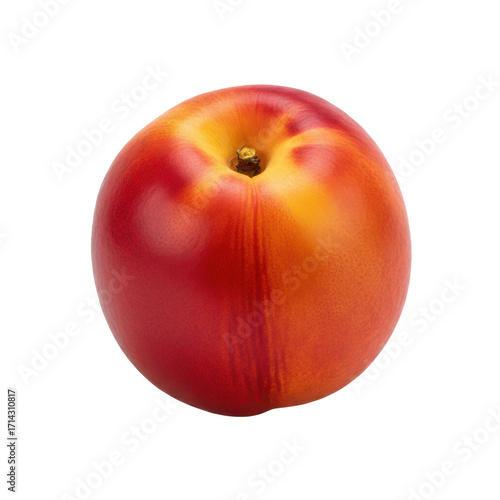 nectarine isolated on transparent background with (alpha channel)