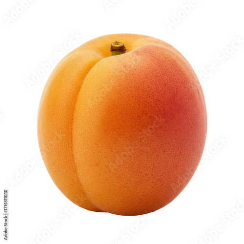 apricot isolated on transparent background with (alpha channel)