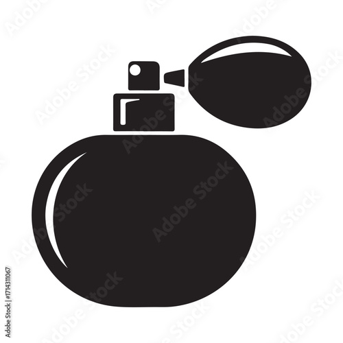Luxury fragrance spray atomizer silhouette icon