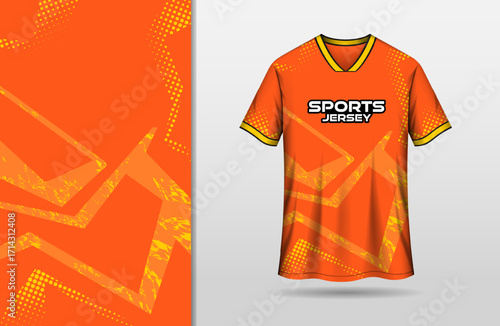 Abstract sports orange background for jersey design