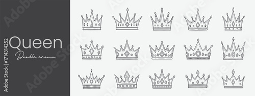 Royalty Icons A Queen s Collection of Vintage Crown Illustrations for Design Projects Decorative Accents and Regal