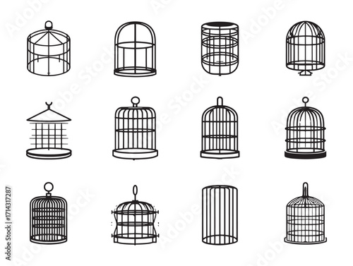 Smith Cage Set Gym Exercise Illustration