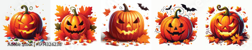 Vector image of a pumpkin on Halloween day