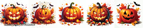 Vector image of a pumpkin on Halloween day