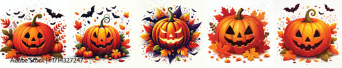 Vector image of a pumpkin on Halloween day