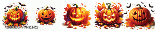 Vector image of a pumpkin on Halloween day