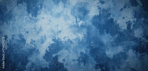 Washed Denim Grunge  Background with Textured Denim Pattern and a Distressed Look