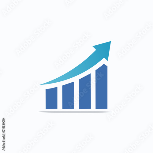 Visual depiction of progressive growth, financial advancement, and escalating business metrics