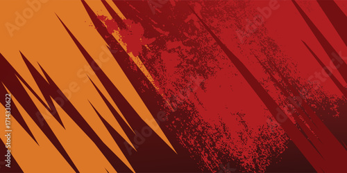 Abstract Red Sports Background Vector. International Sports Day Banner Illustration