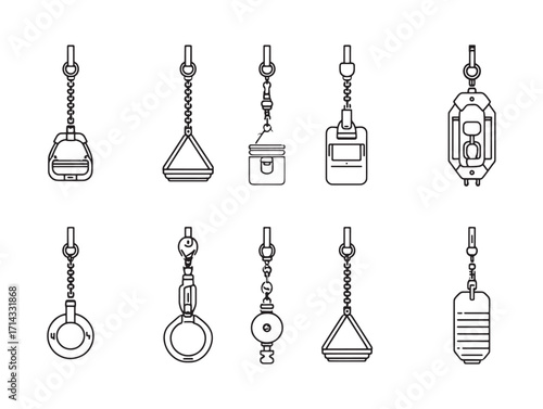 Suspension Trainer Bodyweight Exercise Modern Illustration