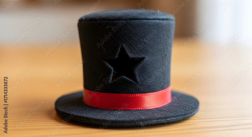 Naklejka premium top hat on black background