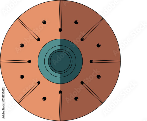 Retro UFO Vector Illustration