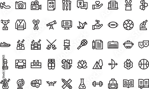 Activities and hobbies Modern Illustration Symbol Design Template for Web and Mobile UI. Editable Stroke Pictogram for Business Projects and Apps.