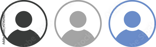 user profile icon set. Different style profile icons collection. Avatar symbol. User account sign