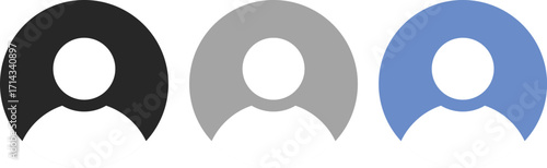 user profile icon set. Different style profile icons collection. Avatar symbol. User account sign