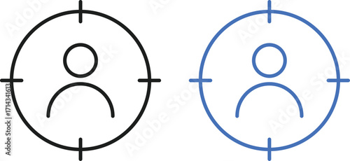 target audience icon set. Customer targeting for Retail business. audience targeting symbol