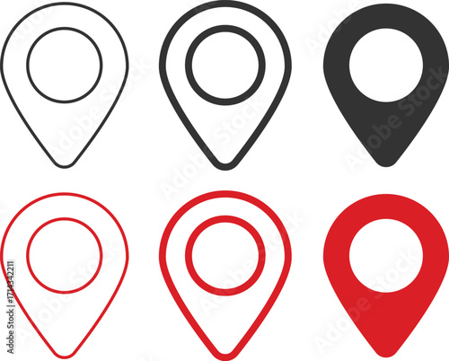 Free Download Location pin icon set. Navigation pin symbol. Map sign - GFXLoad