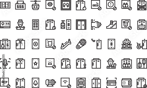 Public transportation and facilities Modern Illustration Symbol Design Template for Web and Mobile UI. Editable Stroke Pictogram for Business Projects and Apps.