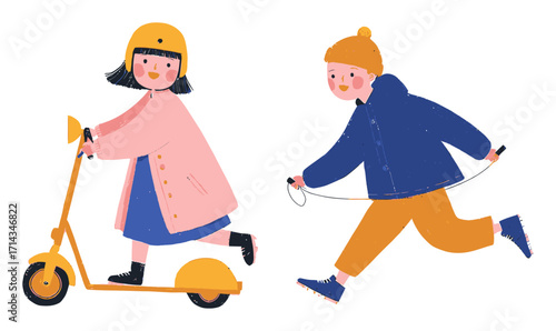 Stylish Woman Enjoying Shopping with Colorful Bags and Starry Background