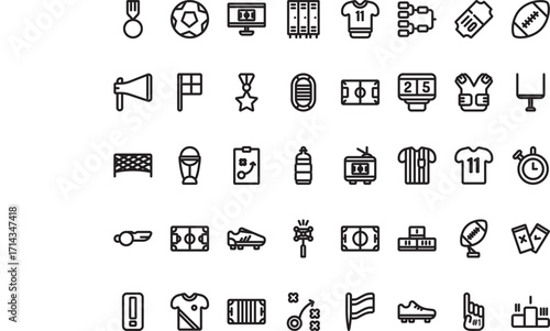Sports and athletics Modern Illustration Symbol Design Template for Web and Mobile UI. Editable Stroke Pictogram for Business Projects and Apps.