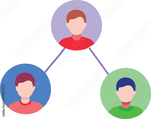 Collaboration people vector icon 