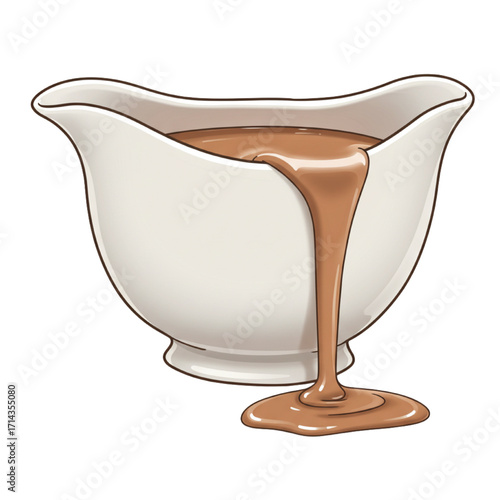 Thanksgiving Cranberry Sauce Bowl Illustration with Spoon Tangy Holiday Vector Design