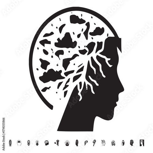 Mindfulness meditation and zen lifestyle with a lotus flower in hand and stars shining around a peaceful person