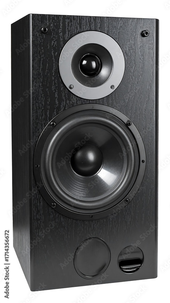 Fototapeta premium Black wooden speaker