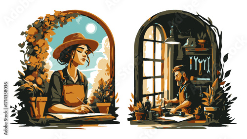 Scenic Journey Through Nature with Adventure and Tranquility at Dusk