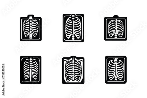 x-ray silhouette vector illustration