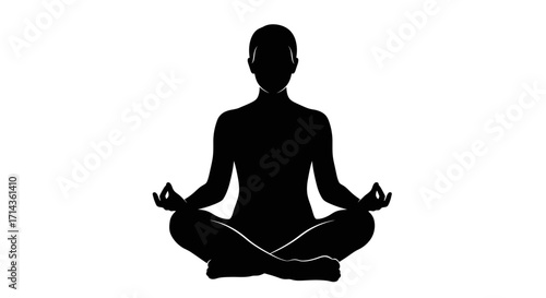 silhouette of a yoga pose