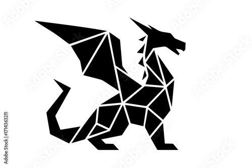 Geometric Dragon Logo
