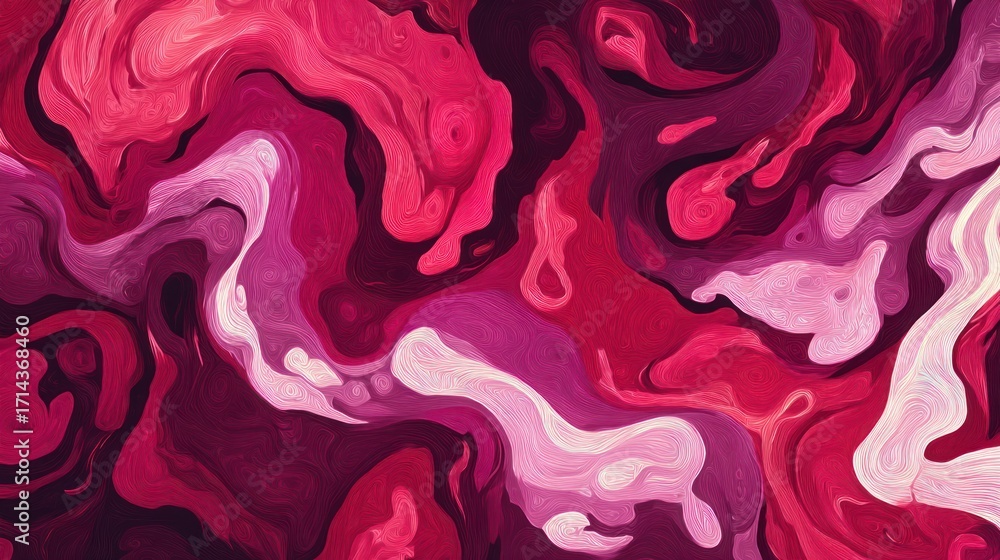 Fototapeta premium Abstract red and pink fluid art