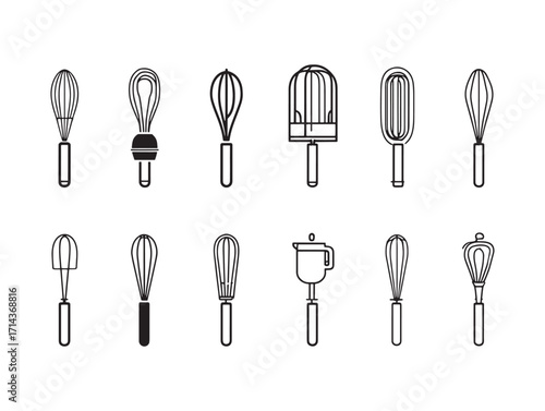 Whisk kitchen tool for baking