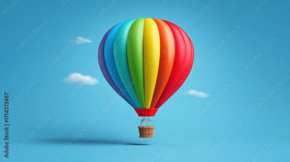 Naklejka premium Colorful hot air balloon illustration
