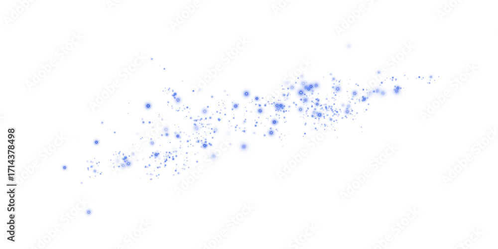 Naklejka premium Blue Magical Glowing Particles, Burst with Confetti and Firework Spark Elements for Celebration Design