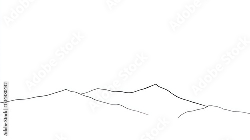 Mountain range line drawing