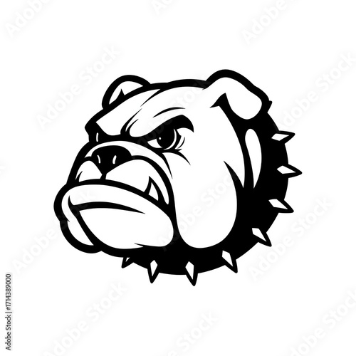Bulldog Face Vector Wild Badge