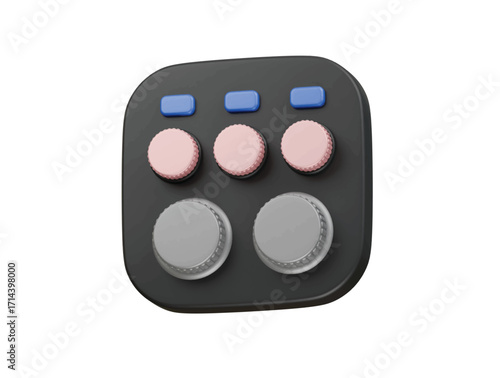 sound board icon 3d illustration render