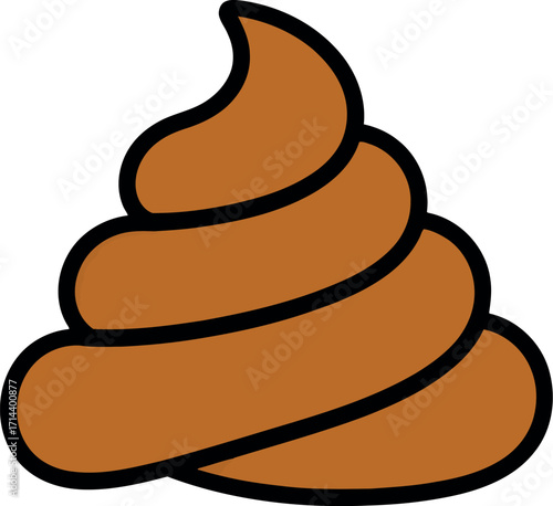 Funny poo emoji icon cute cartoon symbol isolated vector
