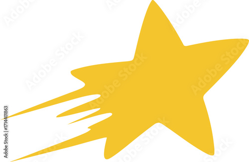 Golden shooting star speed motion graphic element vector