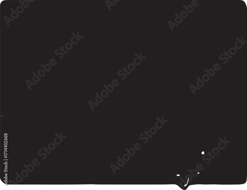  black silhouette of cutting mat on white background, vector