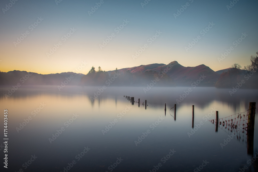 Fototapeta premium Mist on the Lake