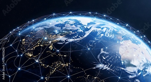 Global Network Connections Illuminate the Earth From Outer Space