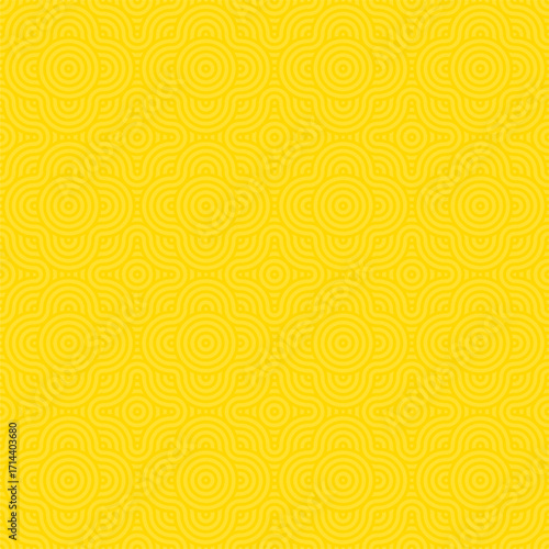 Repeating Concentric Circles A Sunny Yellow Texture