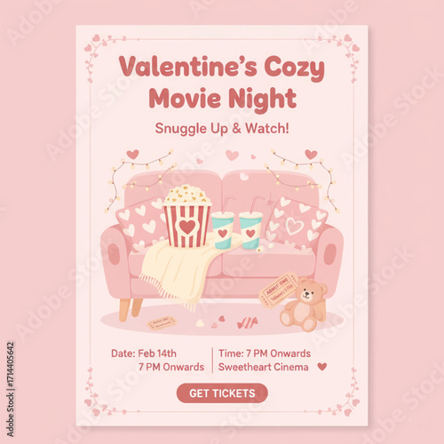 Movie Night Valentine Flyer
