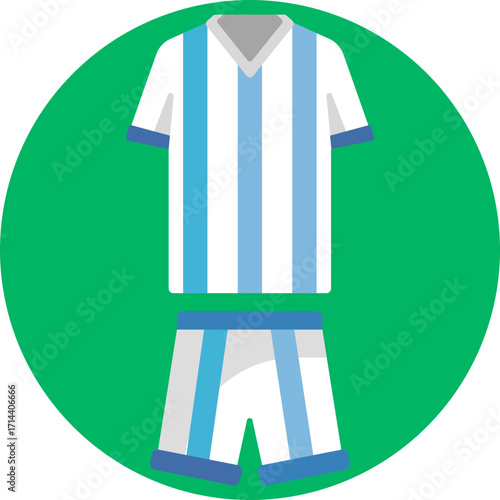 Set of essential football gear including ball, cleats, and jersey used in Argentina’s national sport.