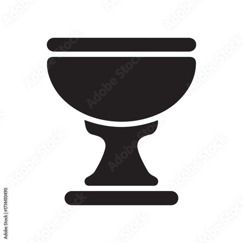Black silhouette of a chalice or goblet
